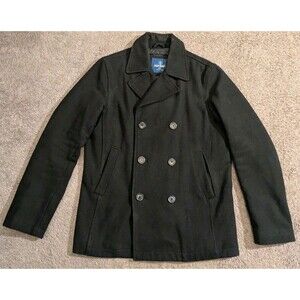 Old Navy Heritage Filled Wool Blend Black Peacoat Men's Small